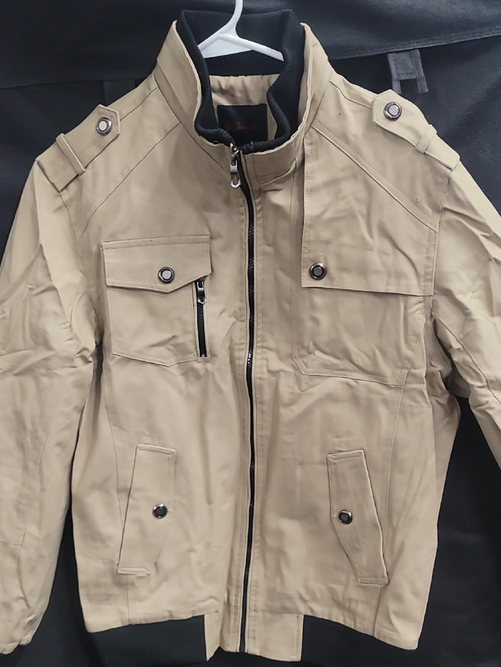 Men's Lightweight Tactical Jacket - Beige Size MEDIUM